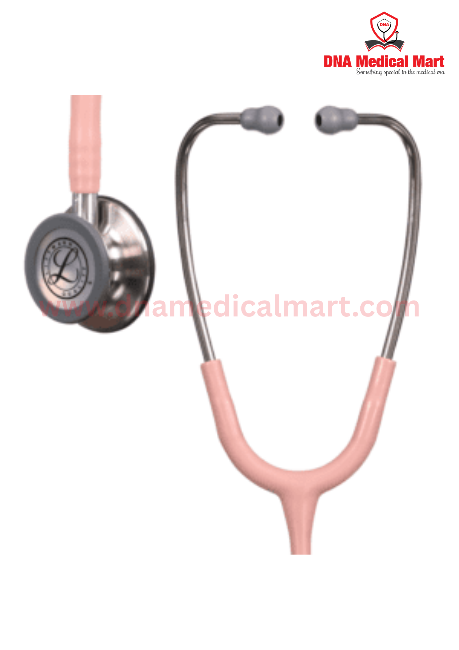 littmann NEW! 3M Littmann Classic III Monitoring Stethoscope 5910C – Stainless-finish Chestpiece, Champagne Rose Tube (27″) | BEST SELLER - Image 1